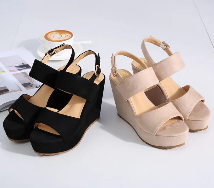 Petite Wedge Heel Ankle Strap Sandals ARIEL