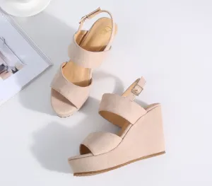 Petite Wedge Heel Ankle Strap Sandals ARIEL