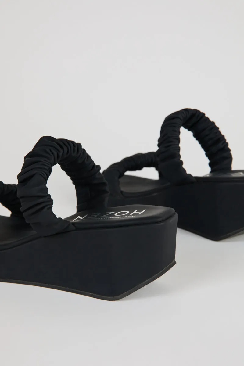 Phorna Scrunchie Flatform • Black | IB x HOZEN
