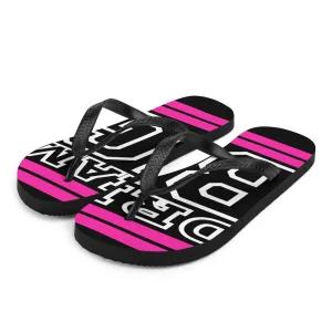 Pink and White Dream Big Flip-Flops