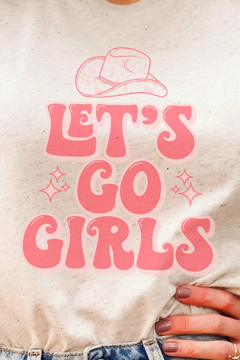 Pink Let's Go Girls Tri-Blend Short Sleeve Tee
