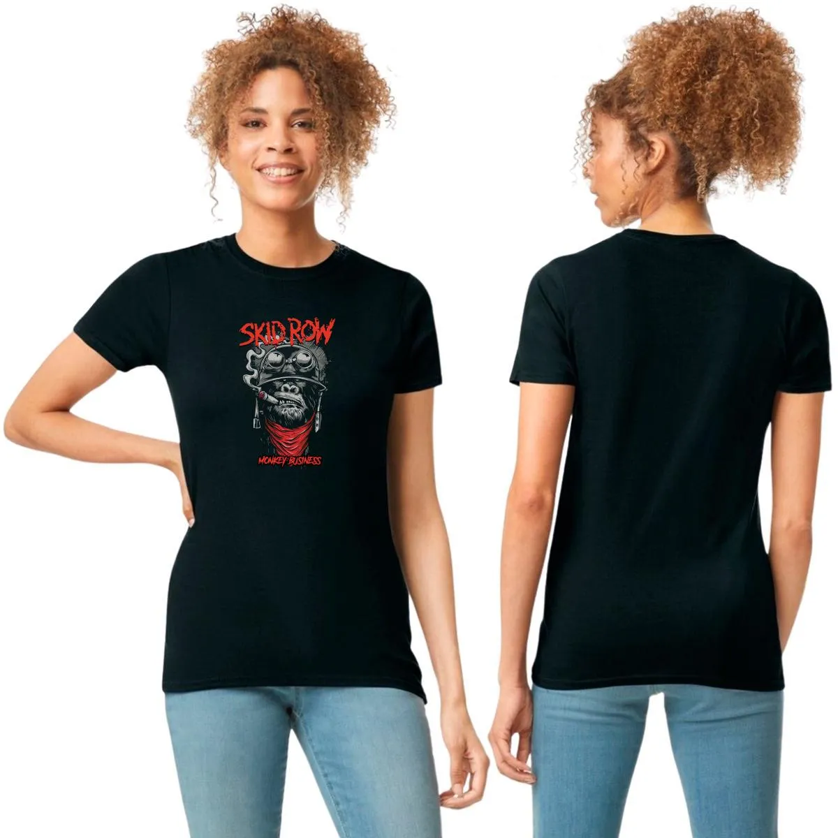 Playera Mujer Rock Skid Row Monkey Business 1014N
