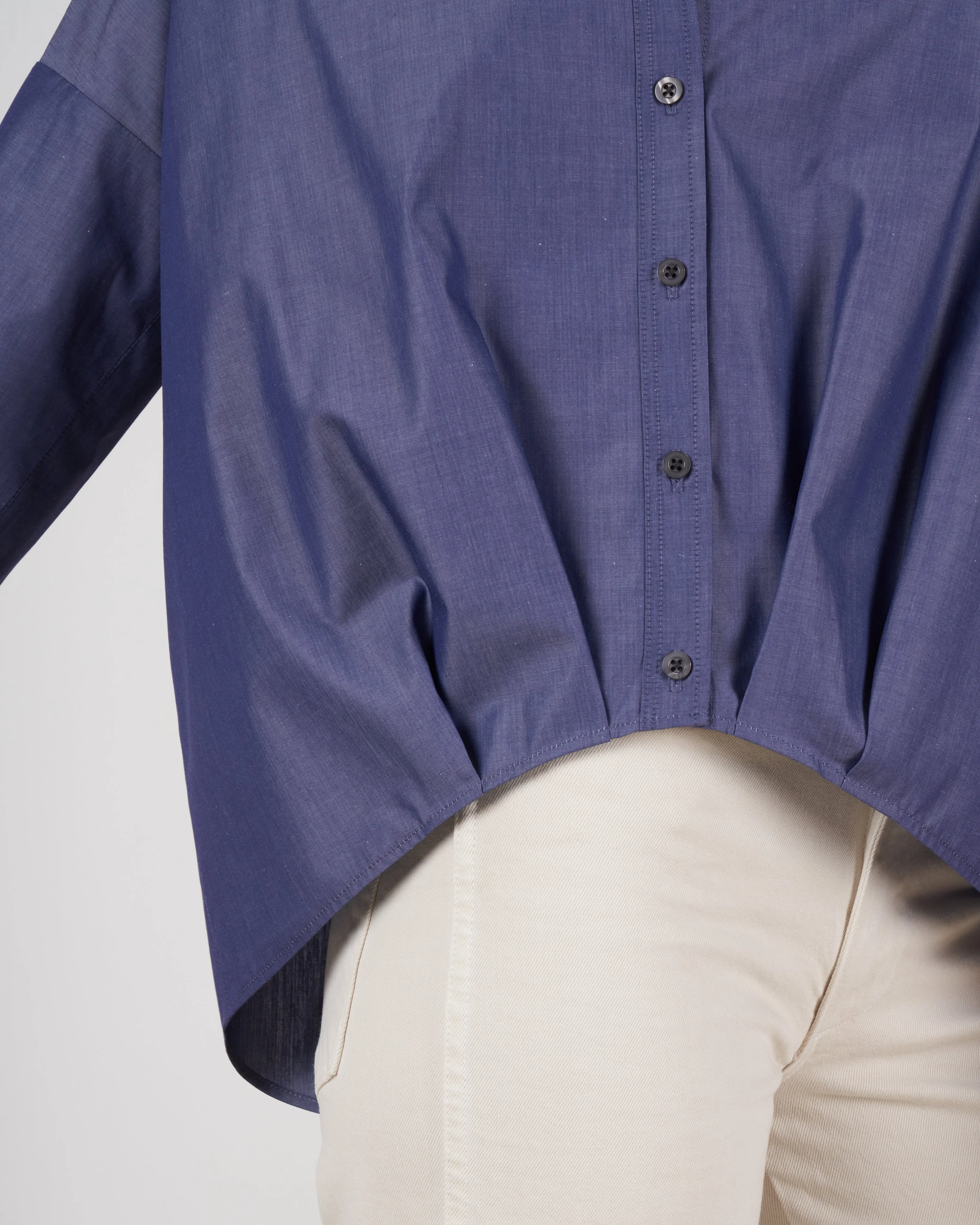 pleat hem kimono - indigo