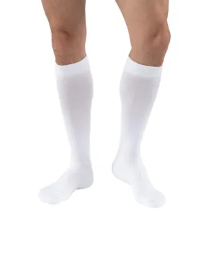 PR/1 JOBST MEDICAL LEG WEAR, MEN, KNEE HIGH, RIBBED, 15-20MMHG, XL, WHITE, CLOSED TOE