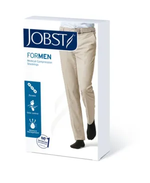 PR/1 JOBST MEDICAL LEG WEAR, MEN, KNEE HIGH, RIBBED, 20-30MMHG, XL, BLACK, CLOSED TOE