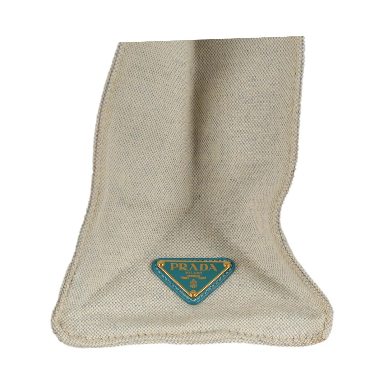 Prada Blue Canvas Shoulder Tote