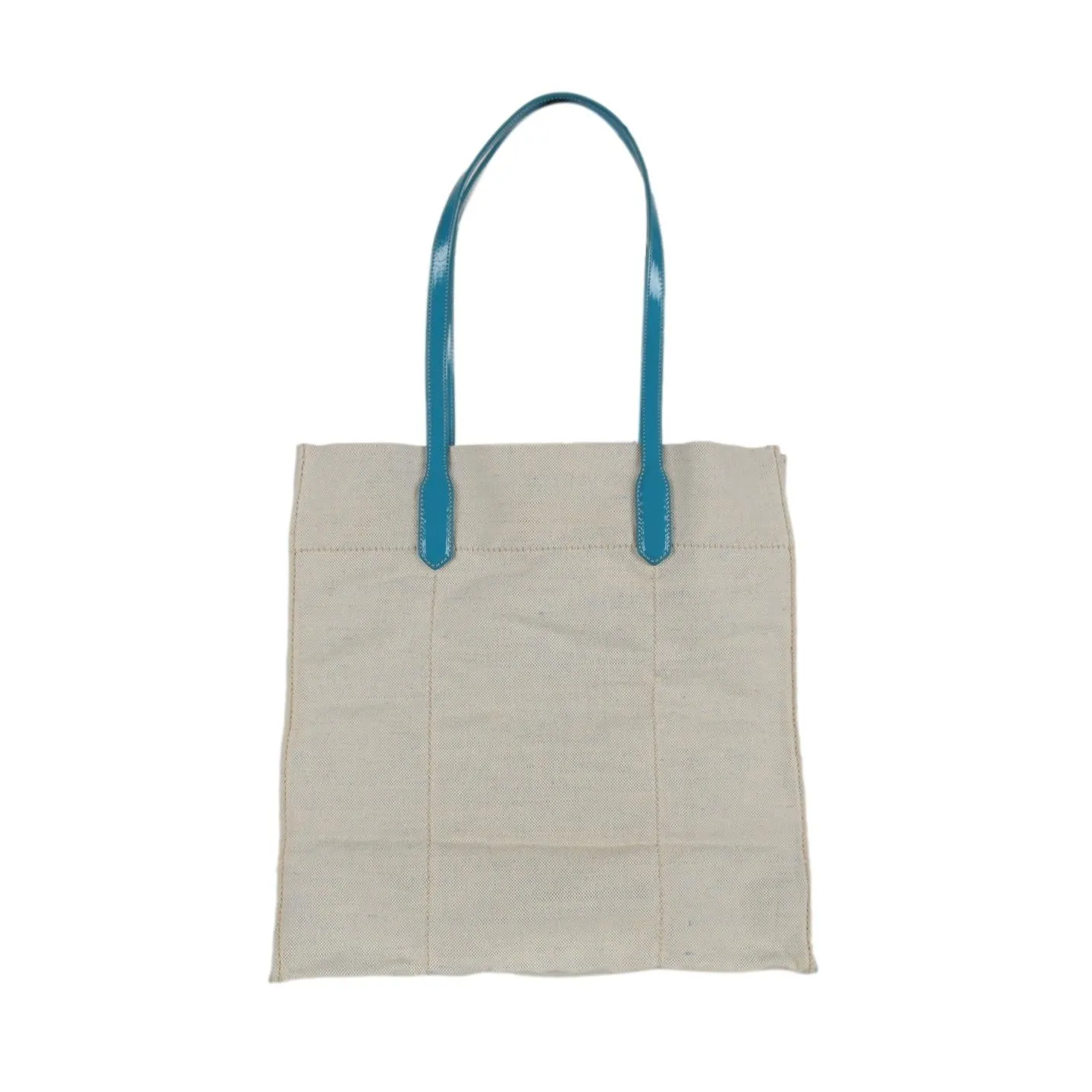Prada Blue Canvas Shoulder Tote