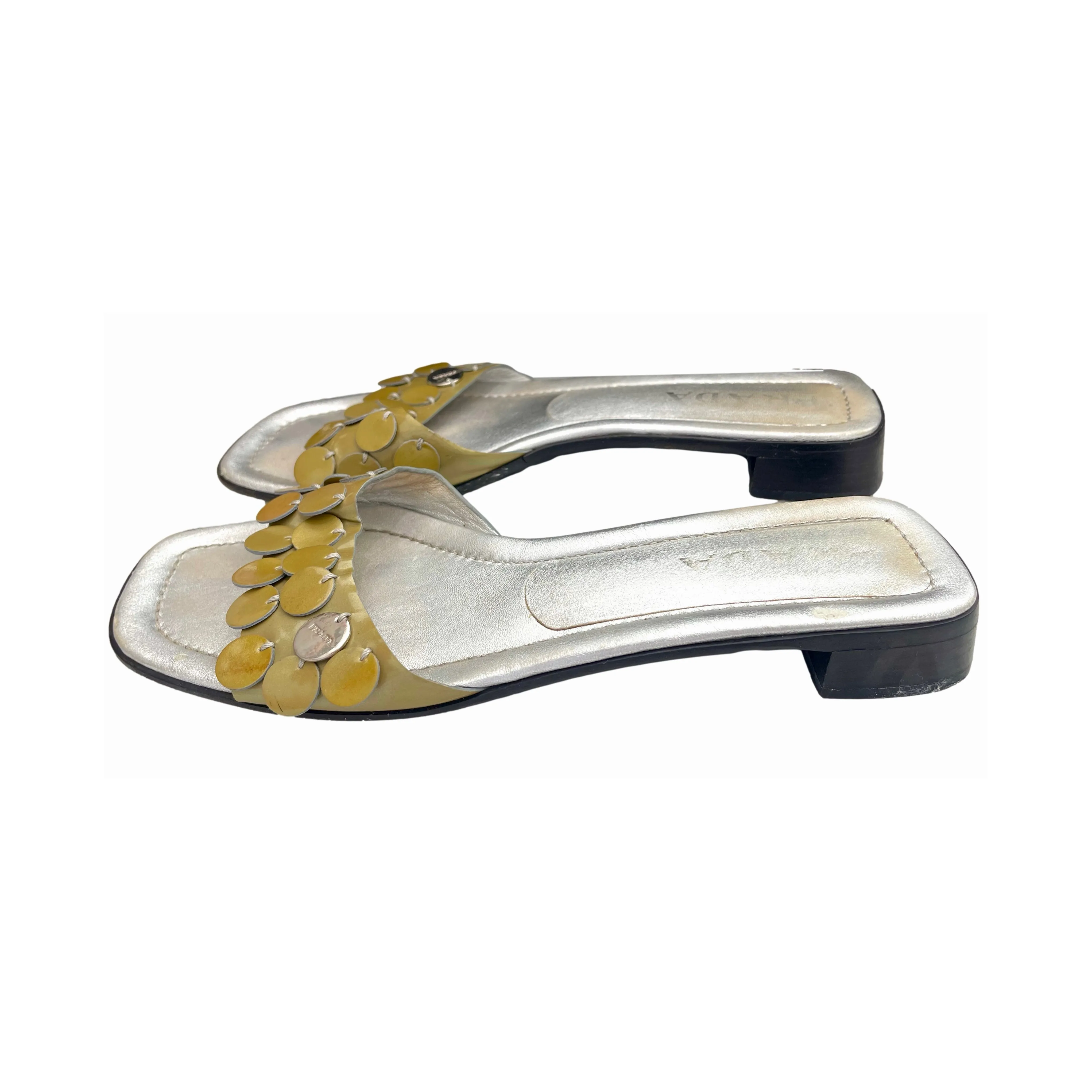 Prada Silver Sequins Sandals-39