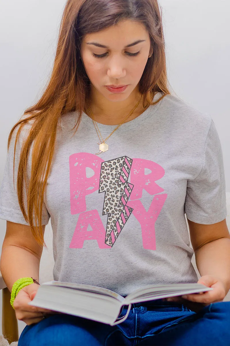 Pray Bolt Tri-Blend Short Sleeve Tee