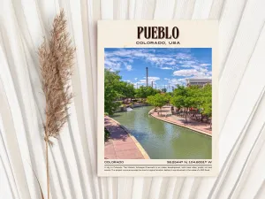 Pueblo Vintage Wall Art, Colorado, USA