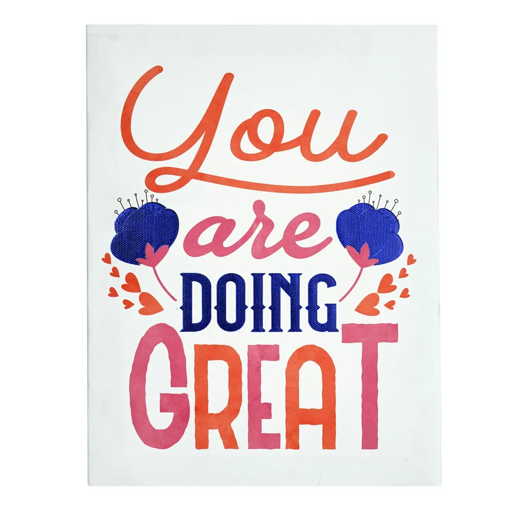 "You Are Doing Great" Farmhouse Typography Canvas Art Print - 6.5"x8.5"