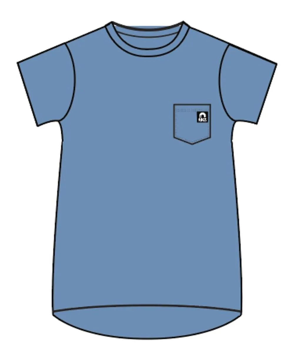RAGS Essentials Short Sleeve Chest Pocket Rounded Kids Tee - Parsian Blue