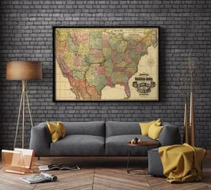 Railroad Map| Vintage Maps of US