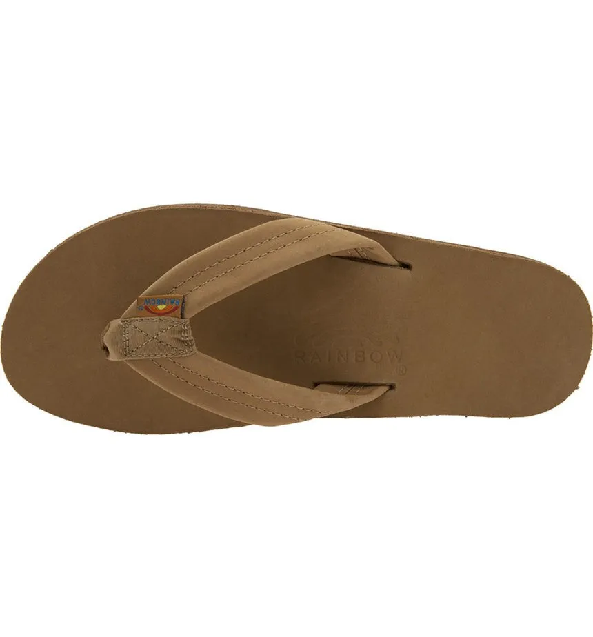 Rainbow Sandals Men's Sierra Brown Premier Leather Single Layer Arch 301ALTS0SRBRM