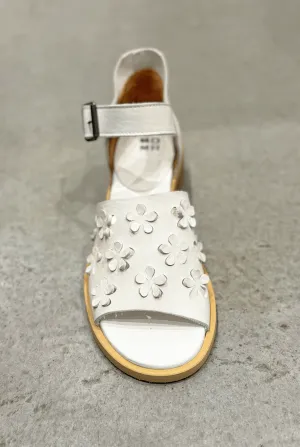 Raw Flower Sandal | Bianco