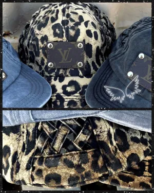 RE-PURPOSED LV PONYTAIL CAP