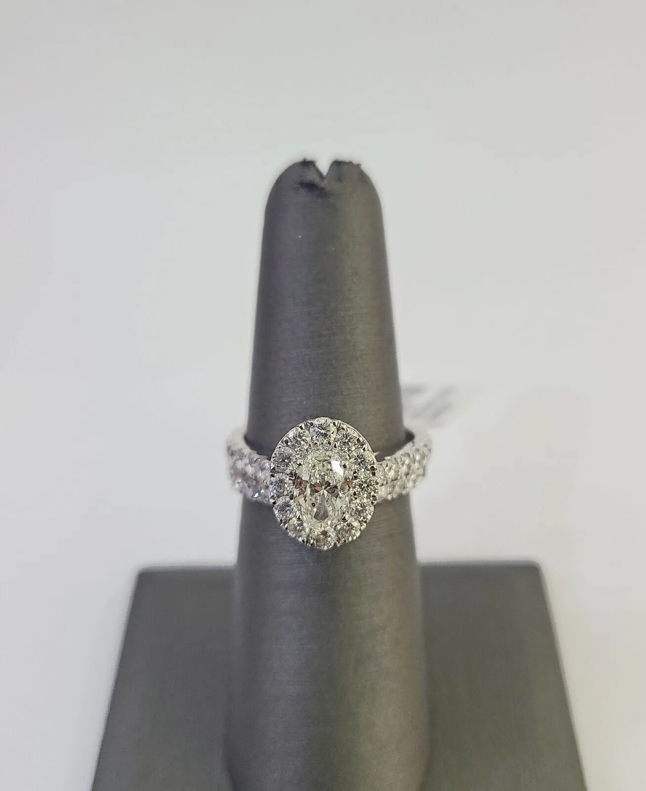 Real 14k White Gold Diamond Ladies Ring Band Set Natural Diamond Bridal Wedding