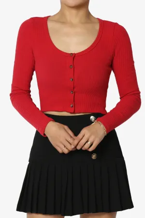 Rebecka Ribbed Knit Crop Cardigan