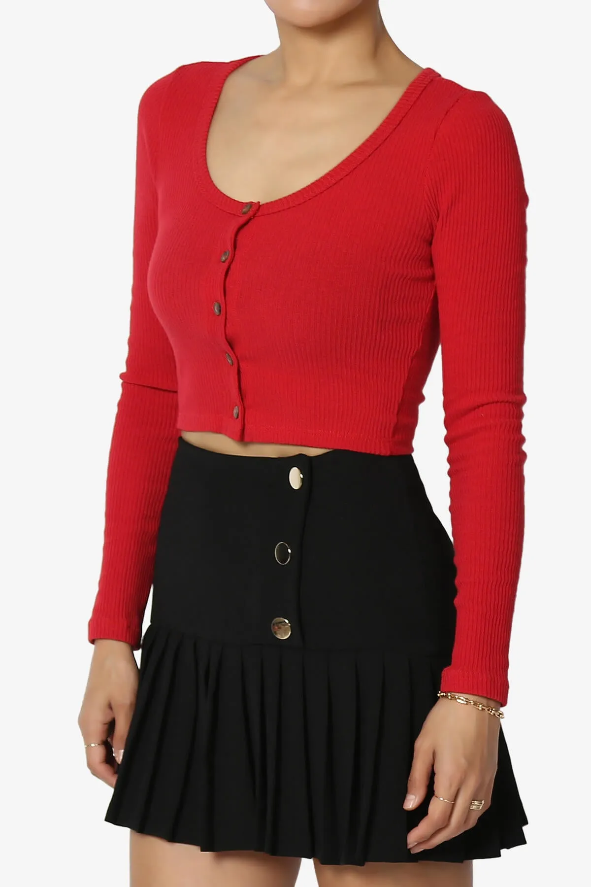 Rebecka Ribbed Knit Crop Cardigan
