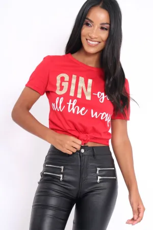 Red Gingle all the Way Christmas T-shirt - Malley