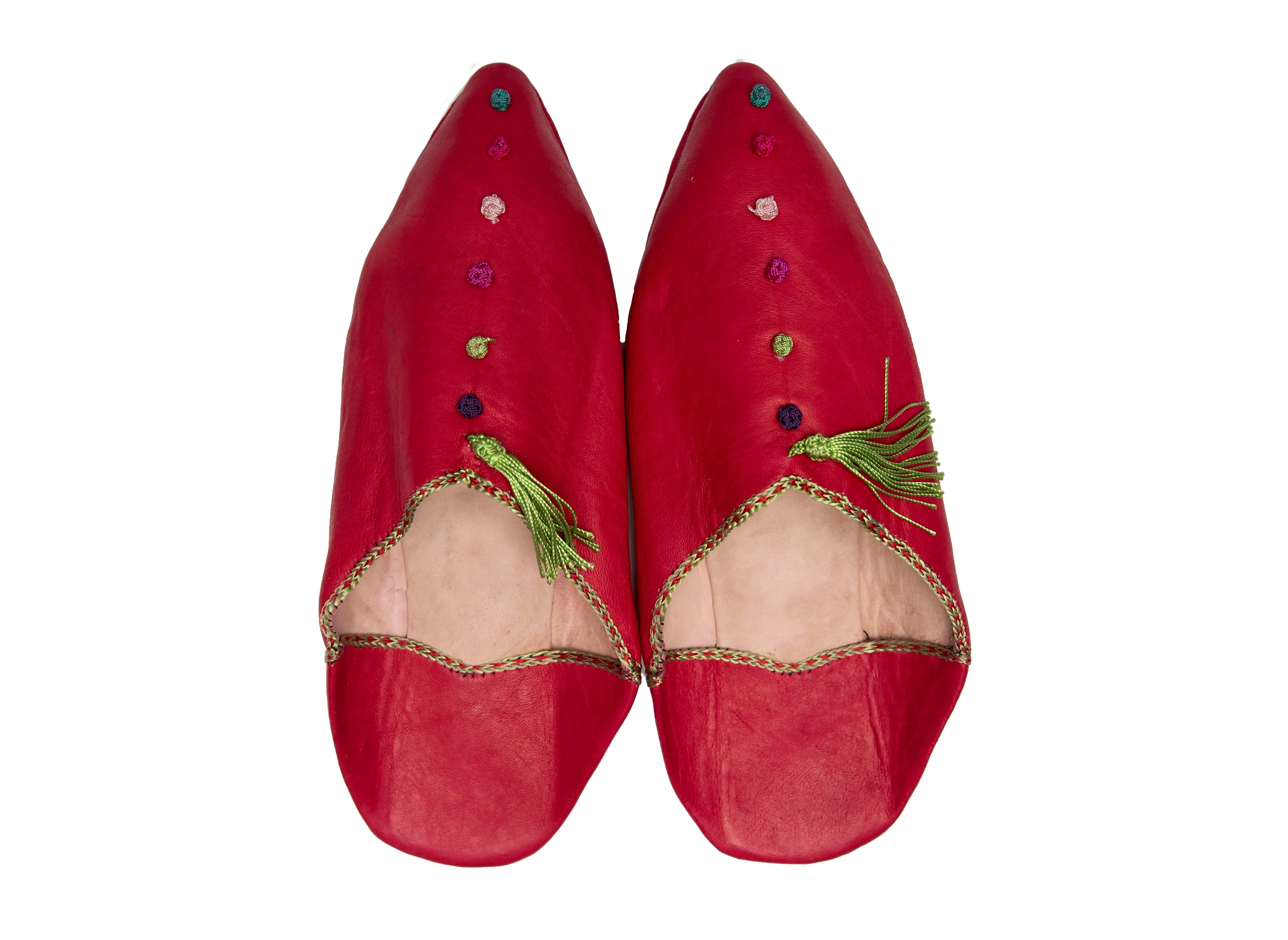 Red Moroccan Babouche Slipper