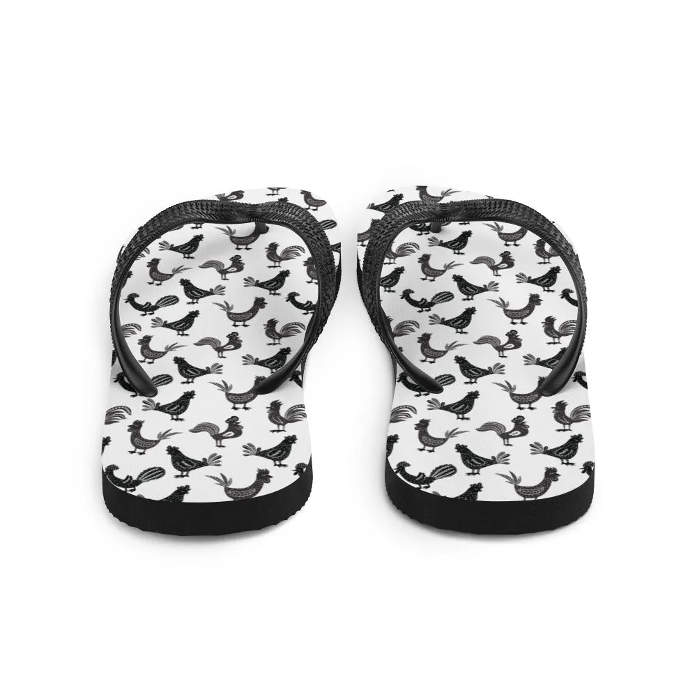 Repeating Roosters Flip-Flops