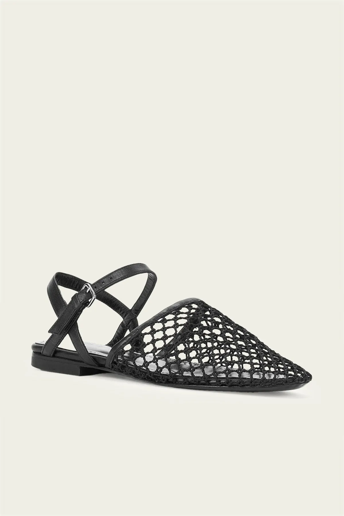 Rete Sandal in Black Netting