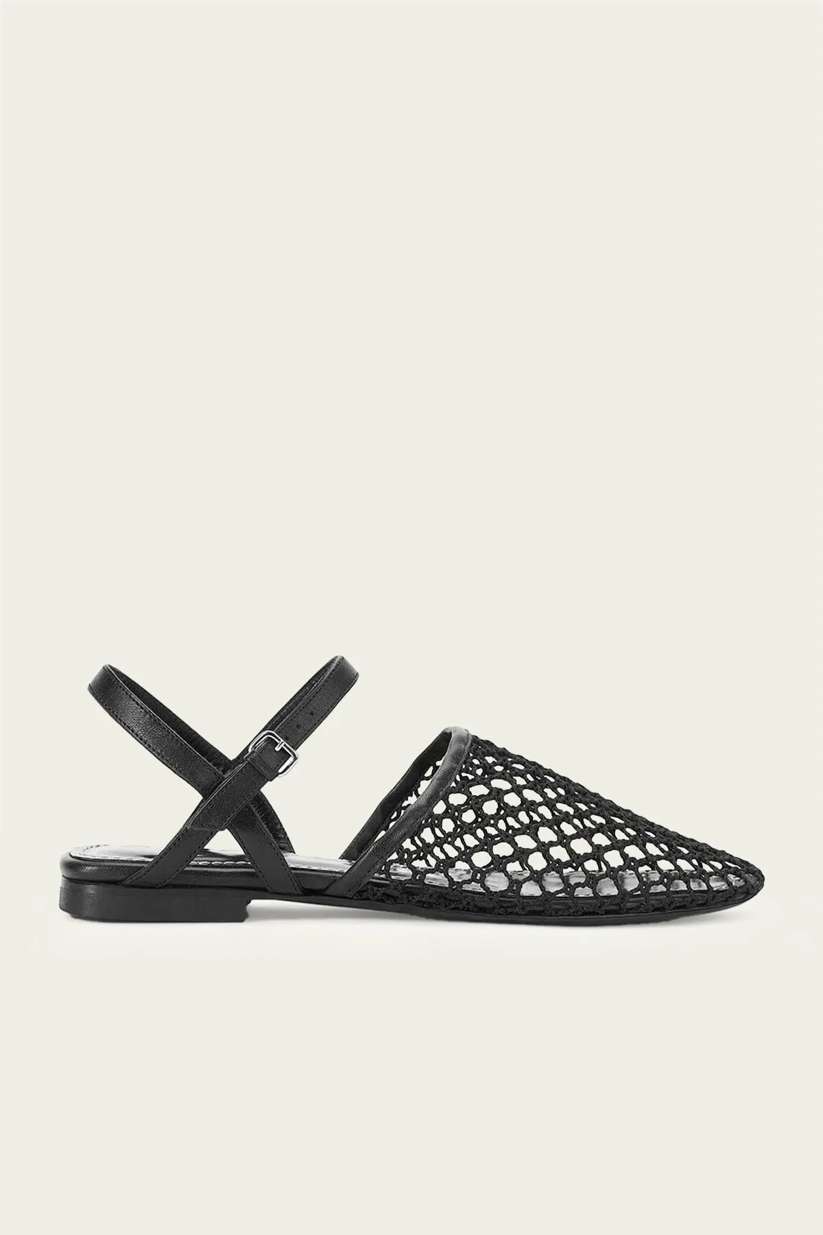 Rete Sandal in Black Netting