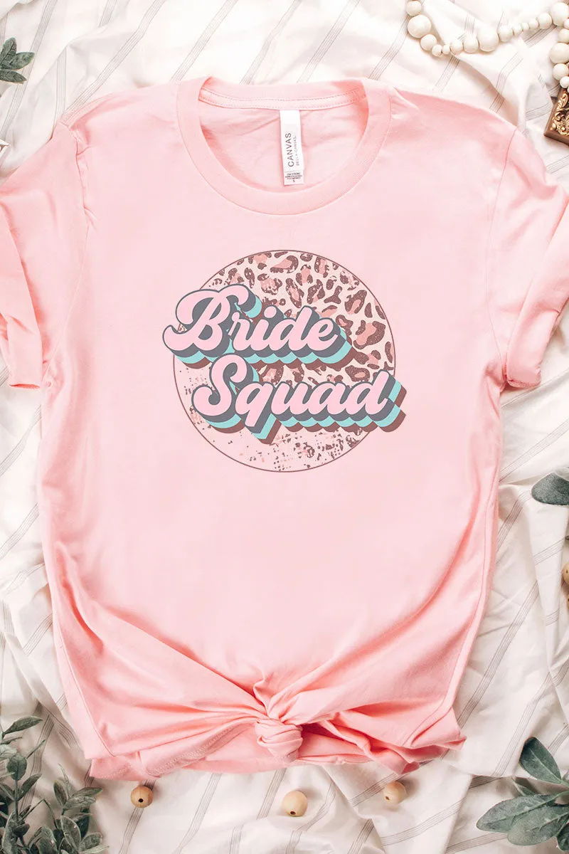 Retro Cheetah Bride Squad Tri-Blend Short Sleeve Tee