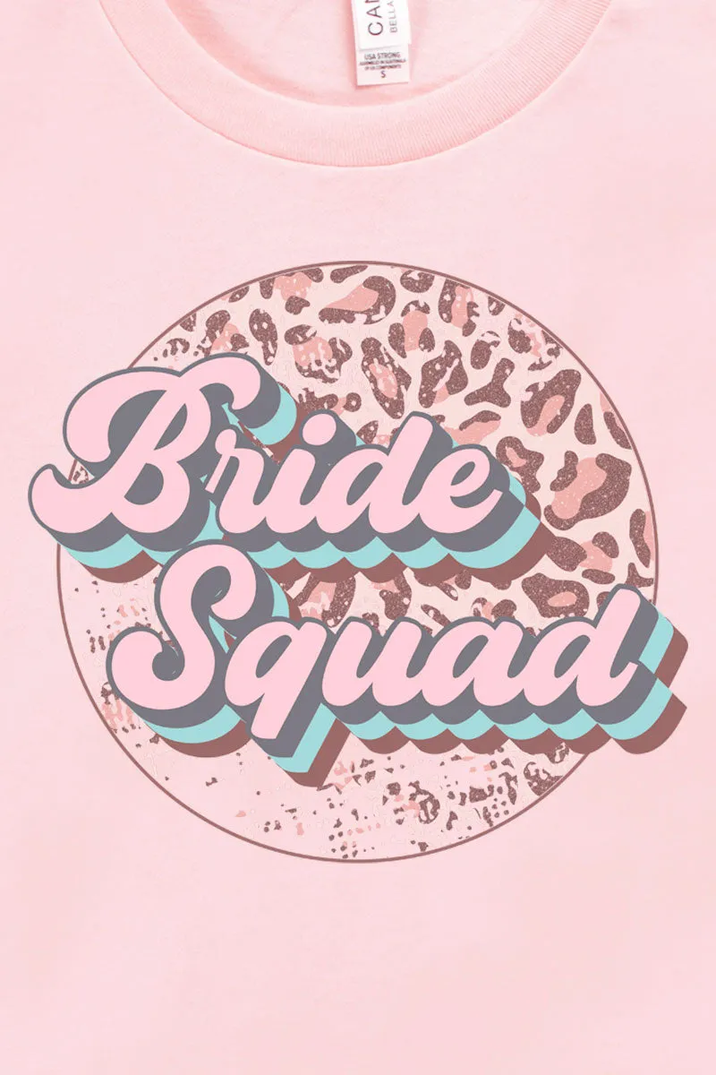 Retro Cheetah Bride Squad Tri-Blend Short Sleeve Tee