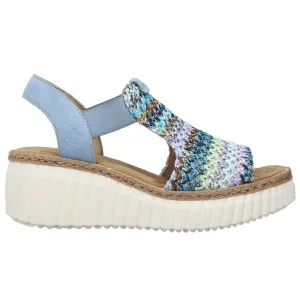 Rieker 69172-91 (Southport)  Blau Multi Aqua Sandals