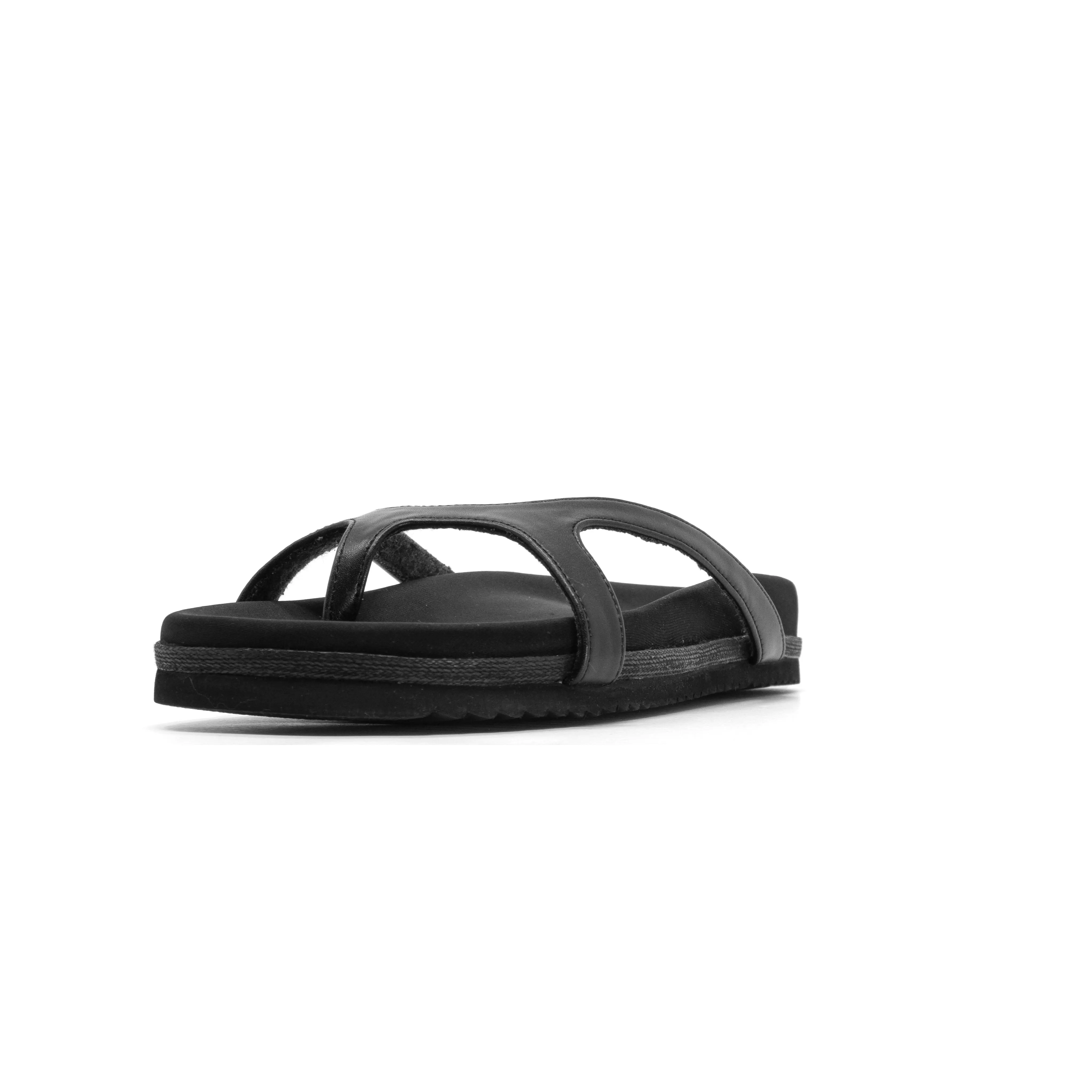 ROAM DEMI THONG BLACK VEGAN LEATHER