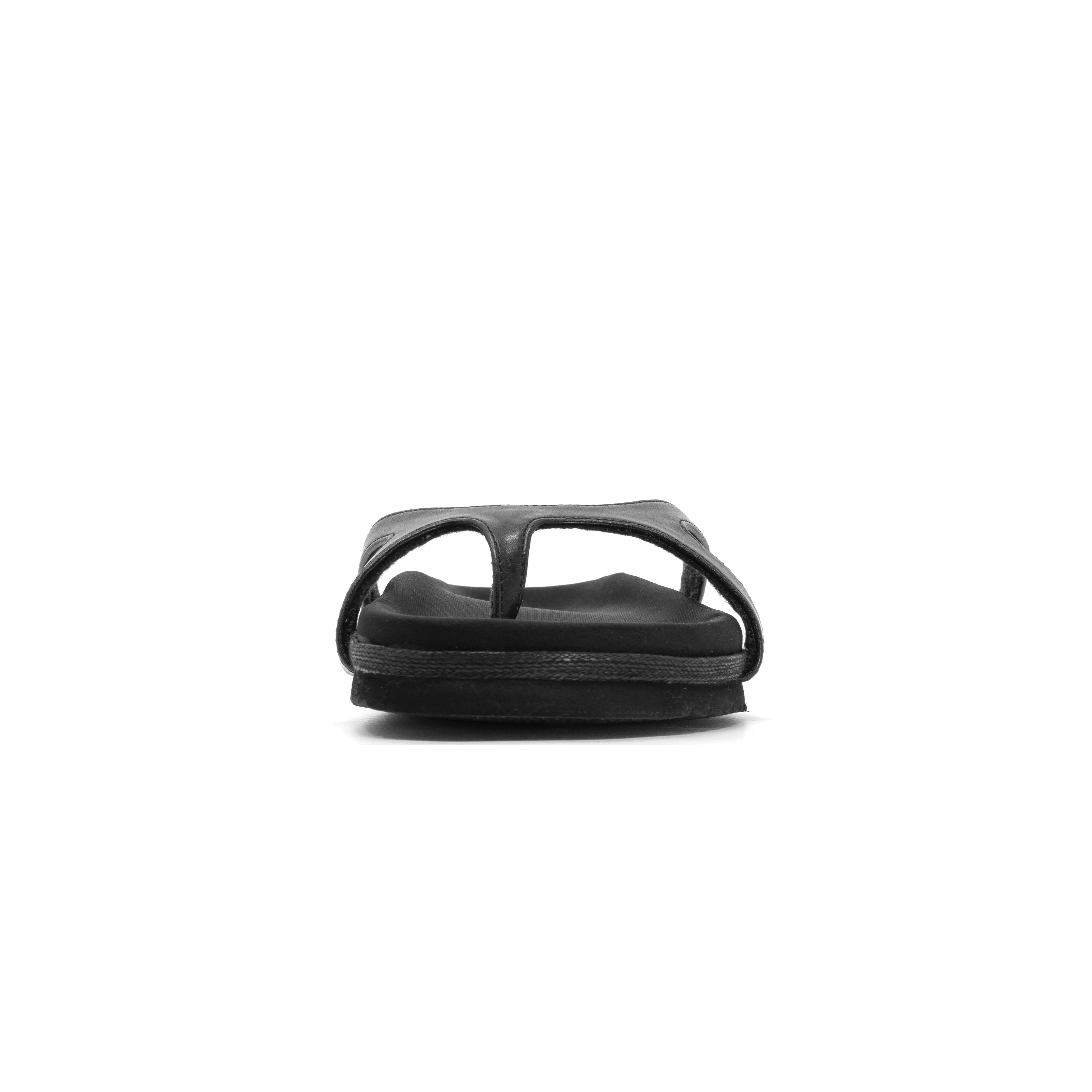 ROAM DEMI THONG BLACK VEGAN LEATHER