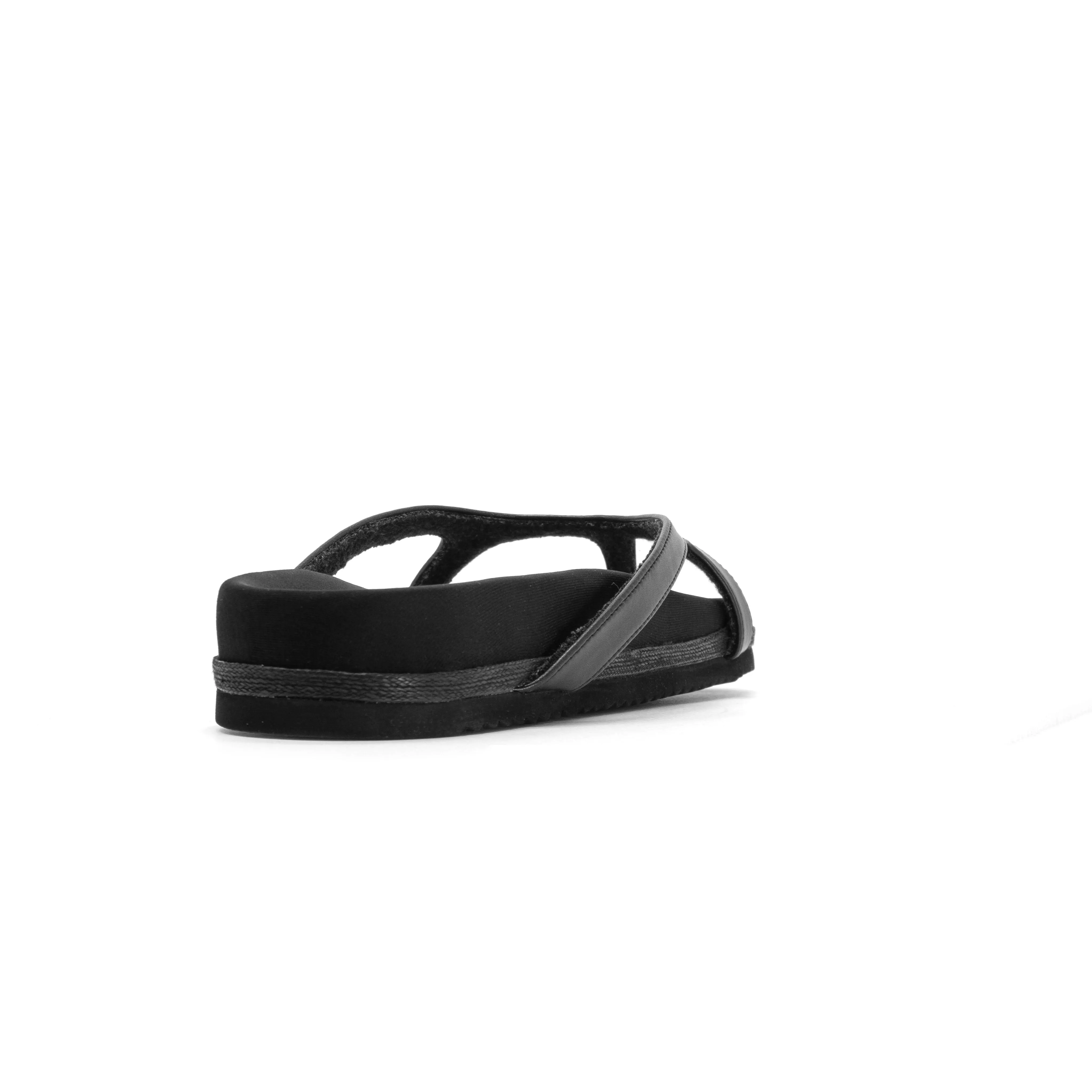 ROAM DEMI THONG BLACK VEGAN LEATHER