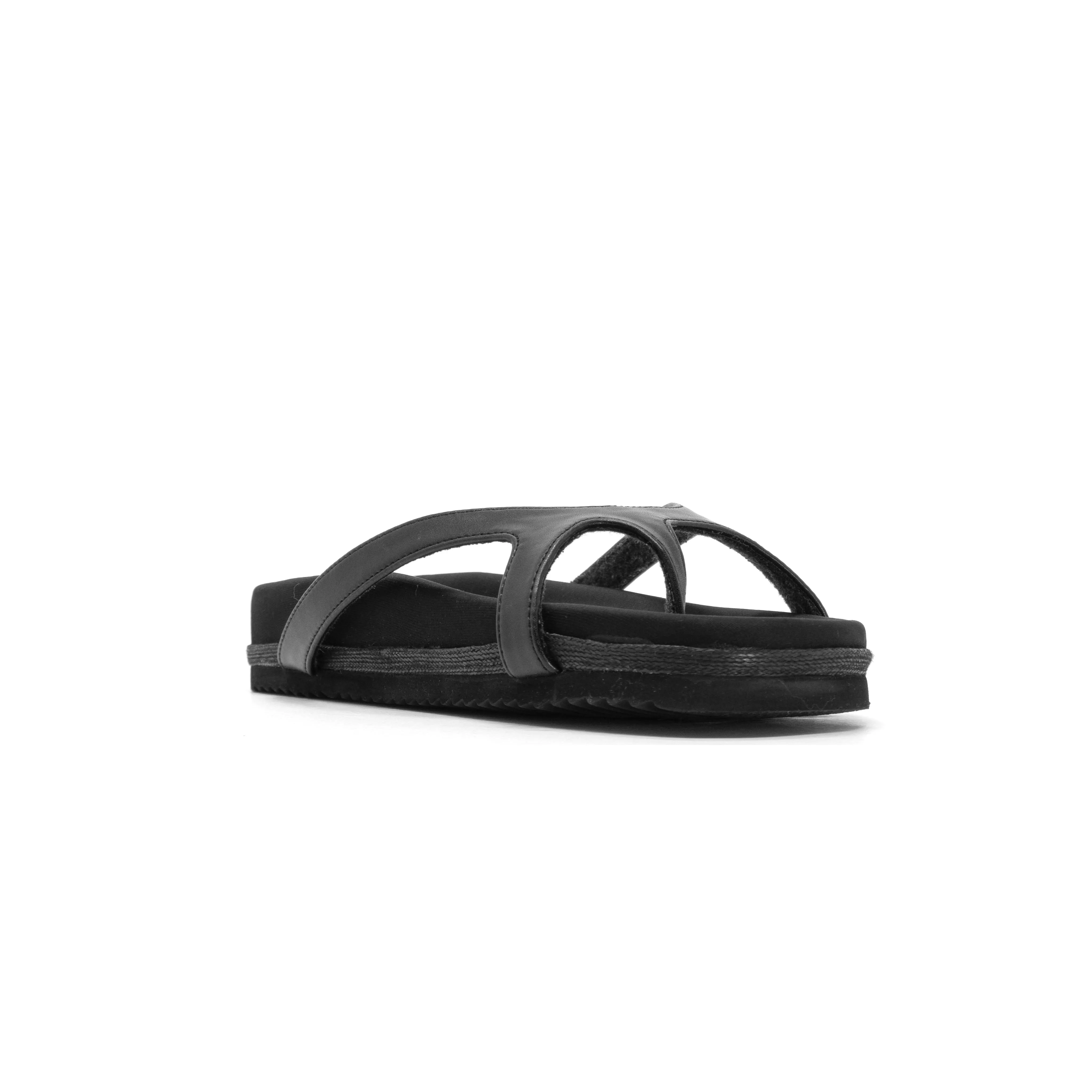 ROAM DEMI THONG BLACK VEGAN LEATHER