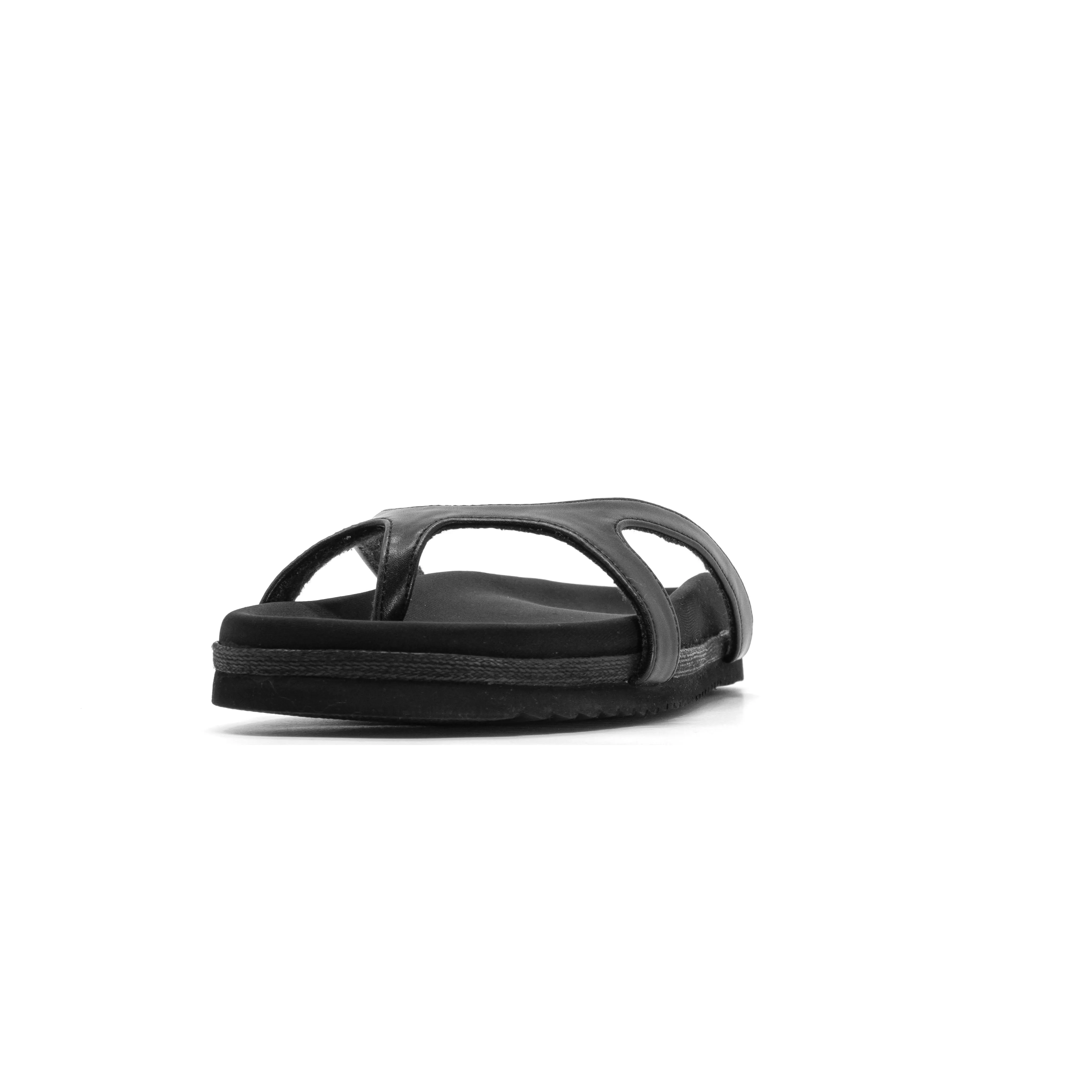 ROAM DEMI THONG BLACK VEGAN LEATHER