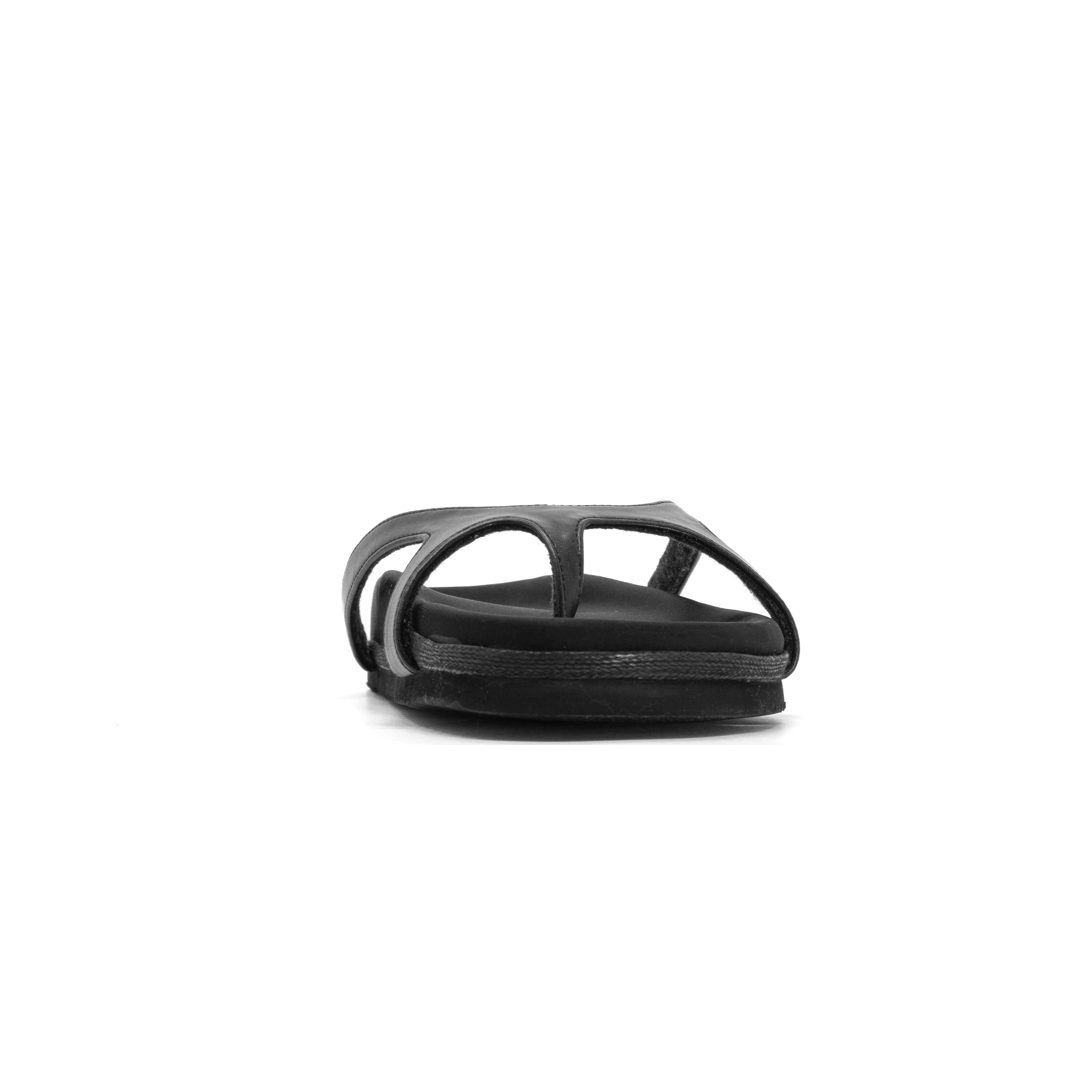 ROAM DEMI THONG BLACK VEGAN LEATHER