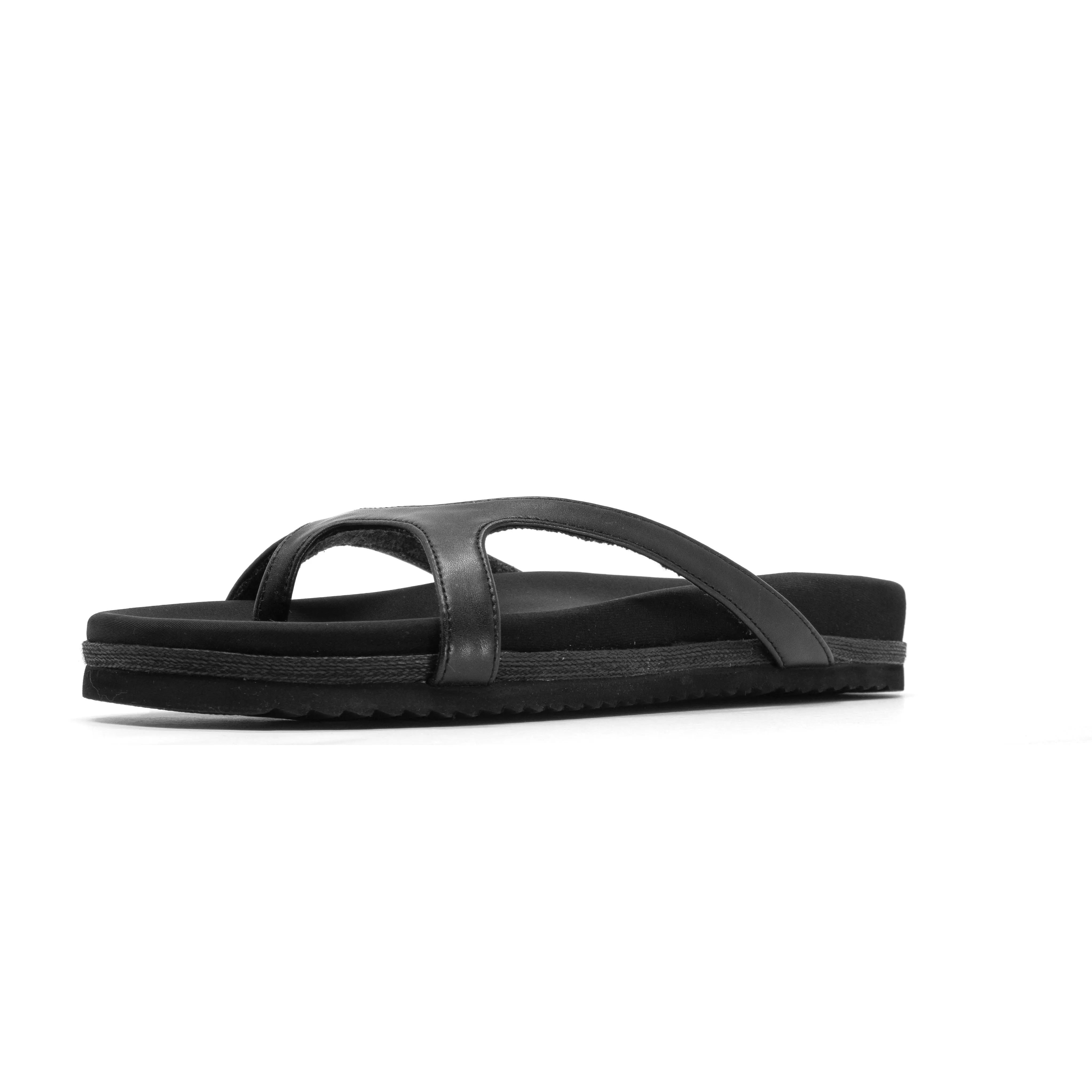 ROAM DEMI THONG BLACK VEGAN LEATHER