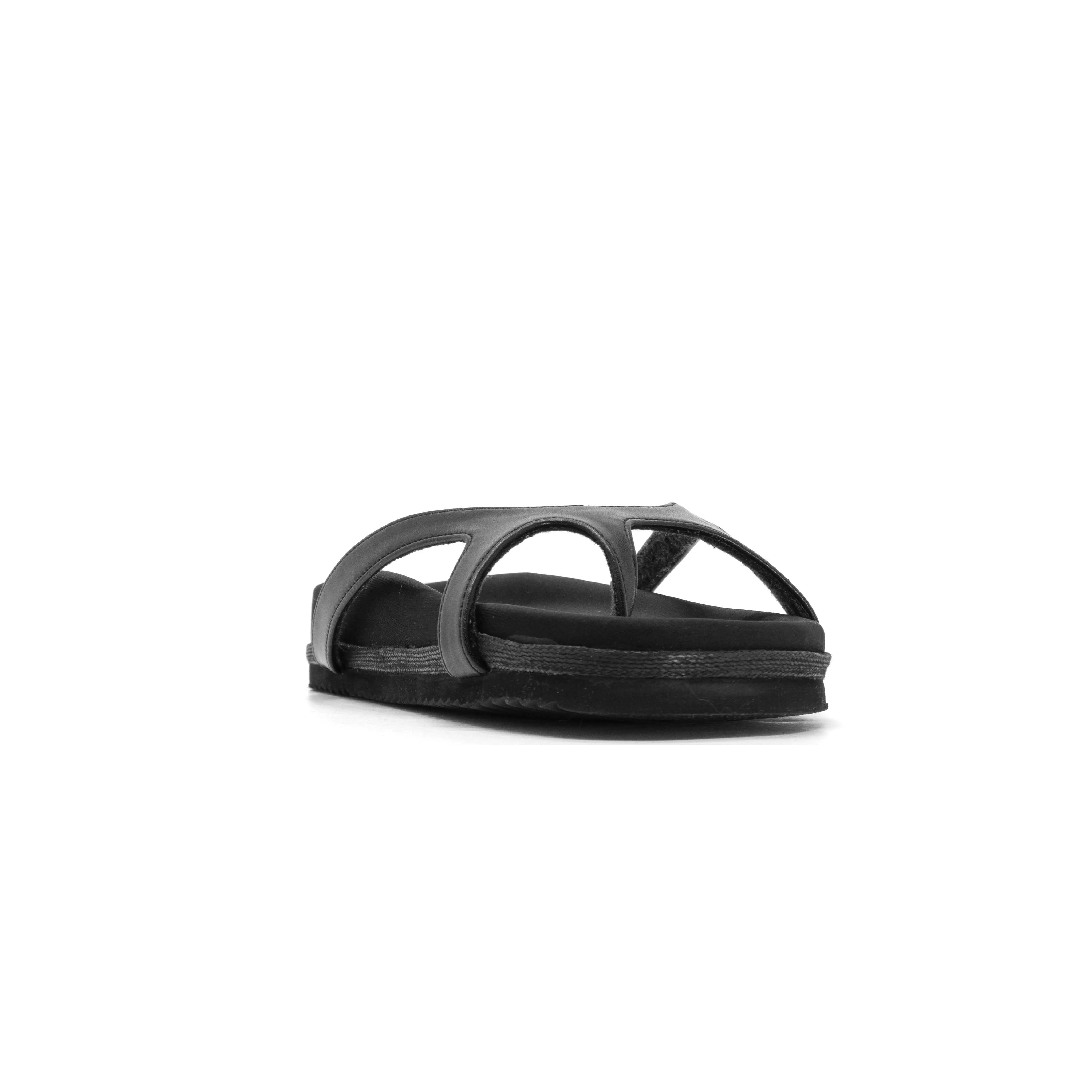 ROAM DEMI THONG BLACK VEGAN LEATHER