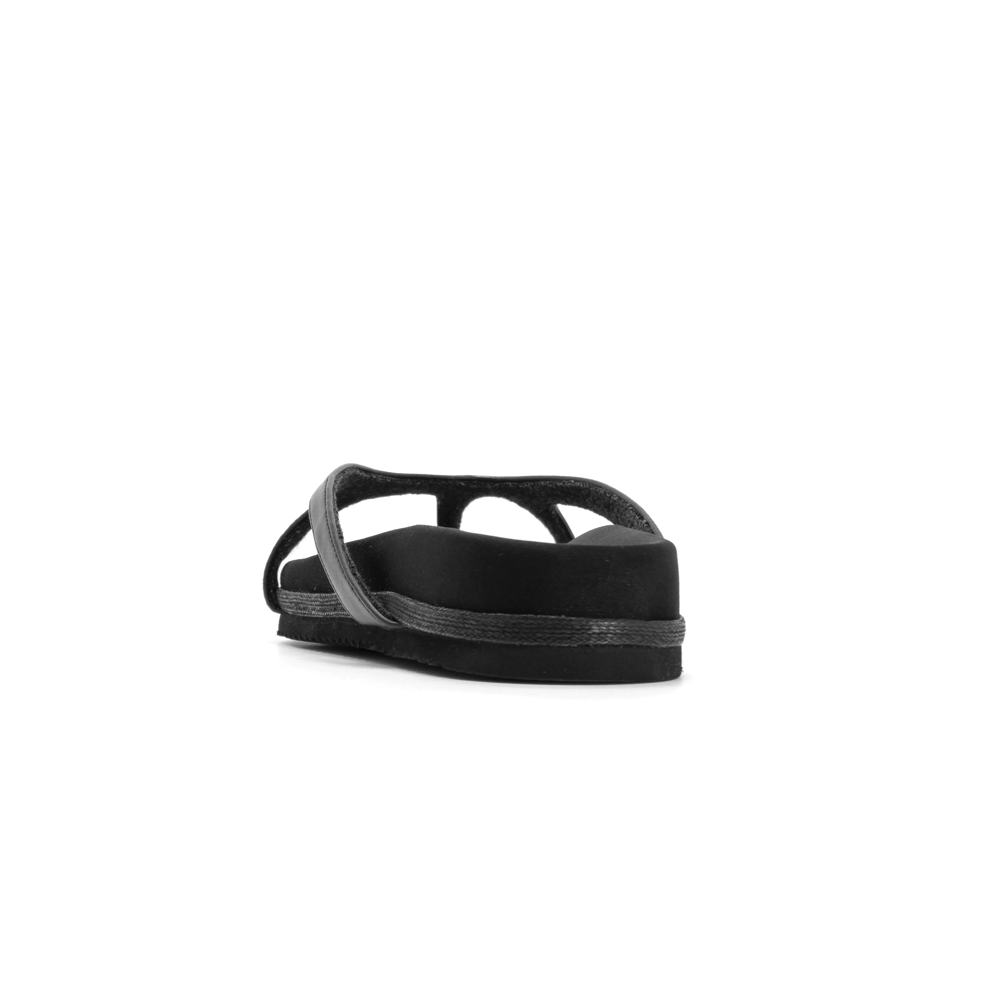 ROAM DEMI THONG BLACK VEGAN LEATHER