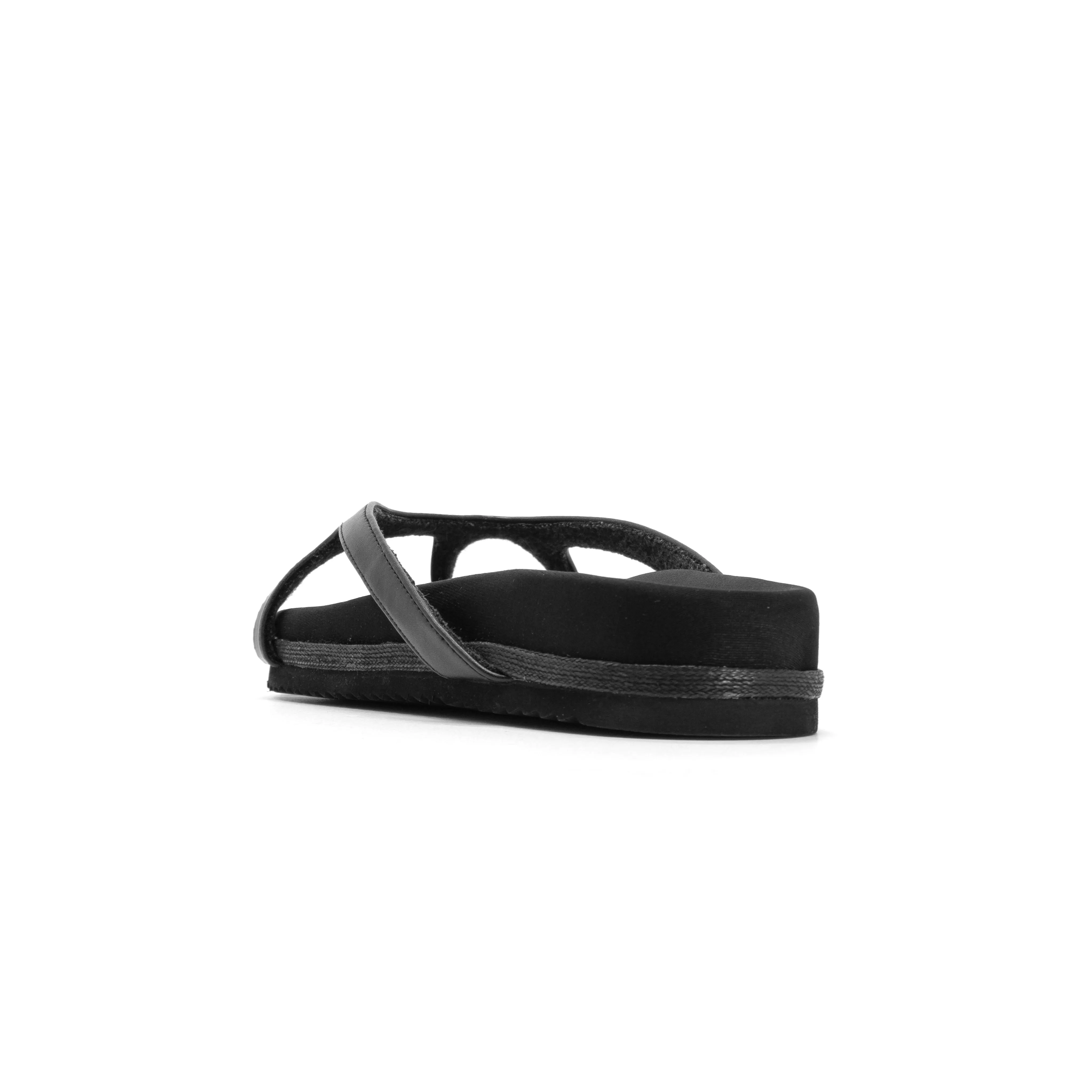 ROAM DEMI THONG BLACK VEGAN LEATHER