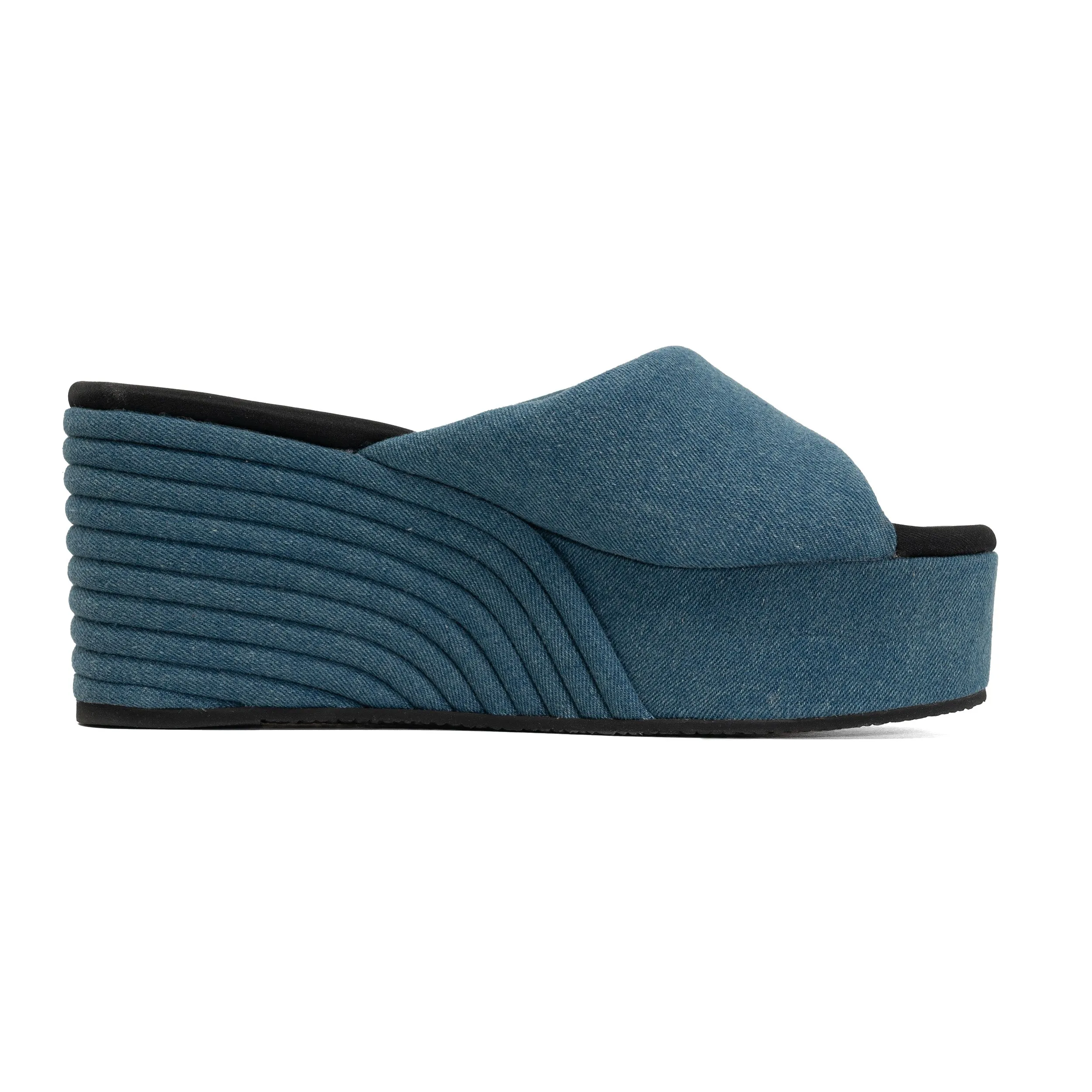 ROAM DENIM SCOOP MID STRATA PLATFORM WEDGE