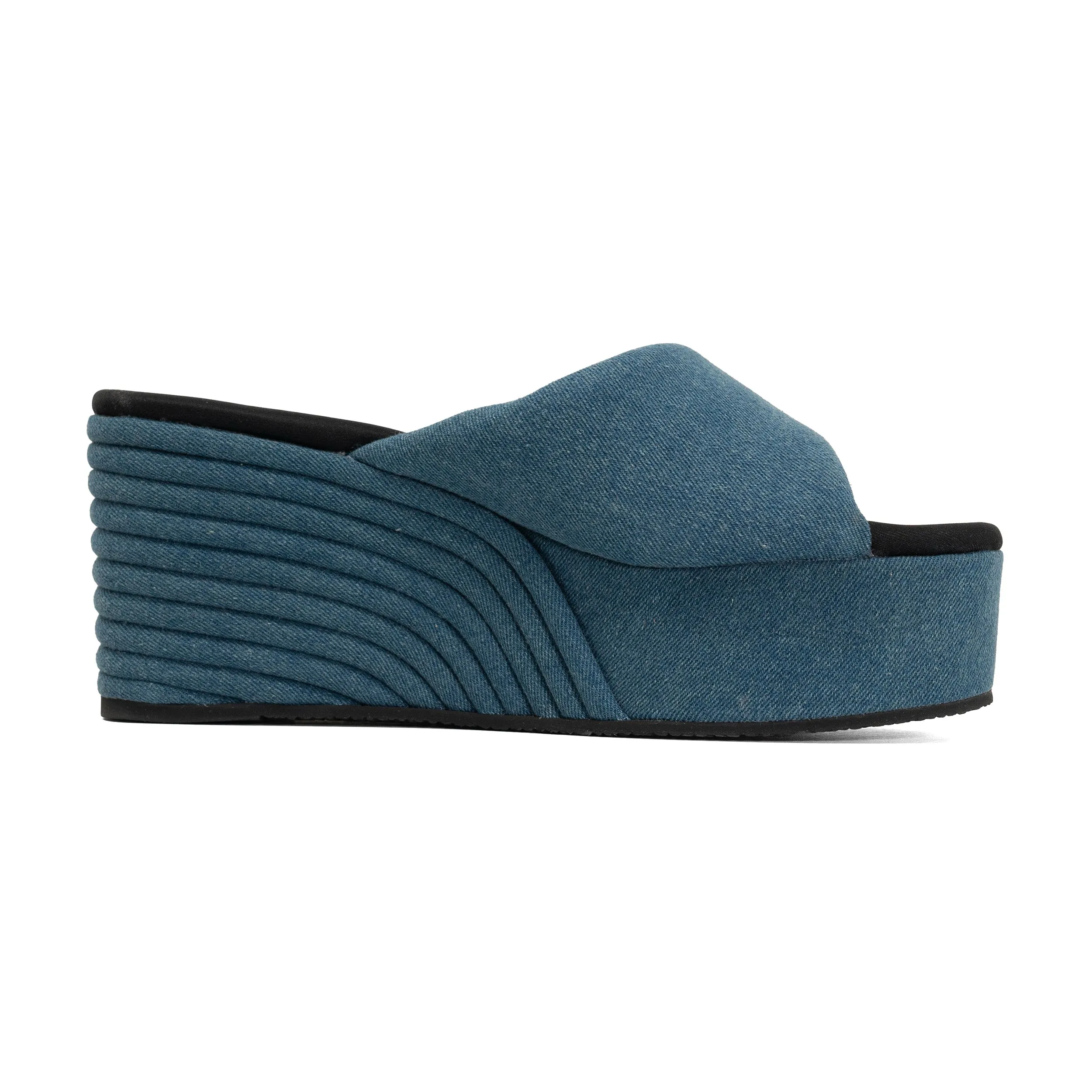 ROAM DENIM SCOOP MID STRATA PLATFORM WEDGE