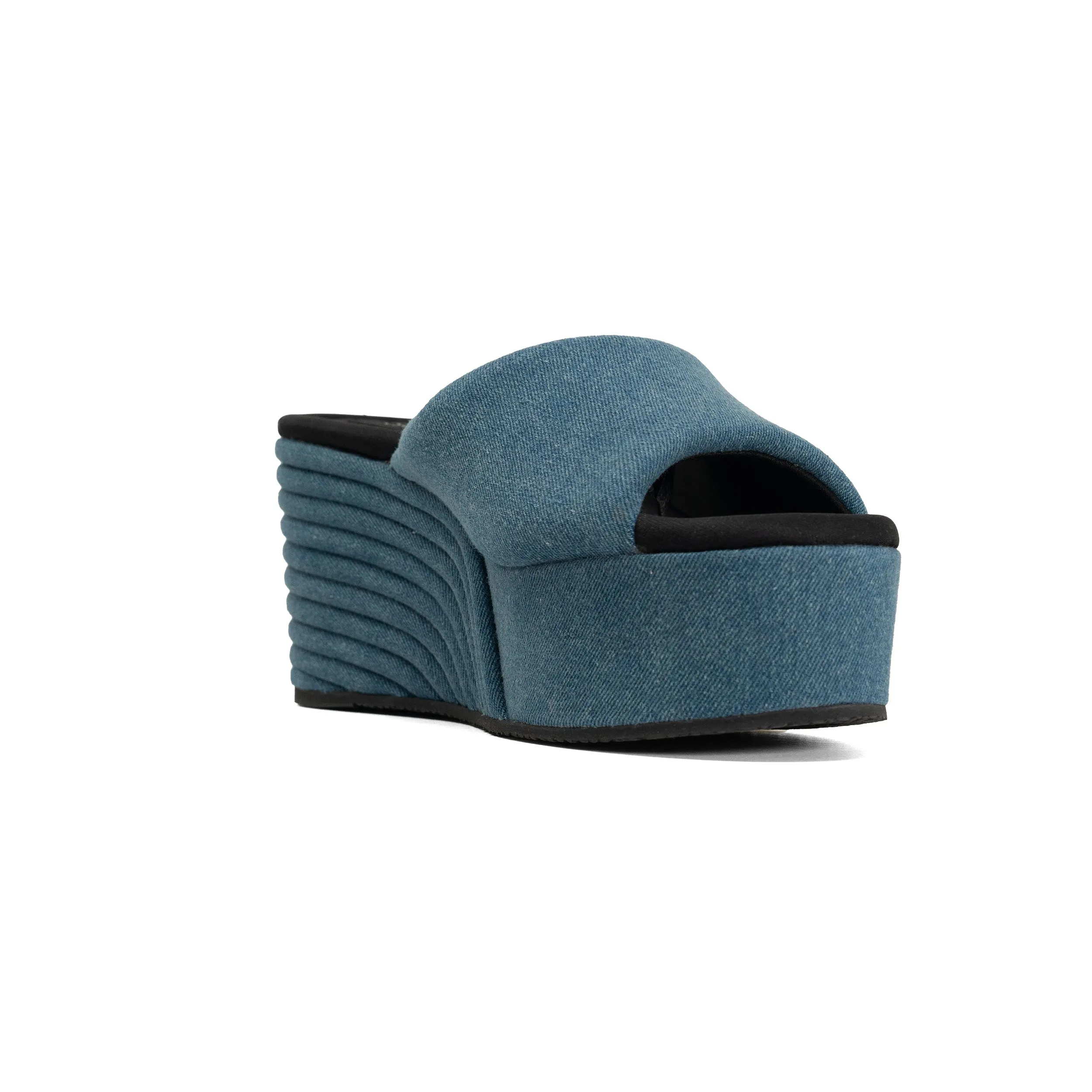 ROAM DENIM SCOOP MID STRATA PLATFORM WEDGE