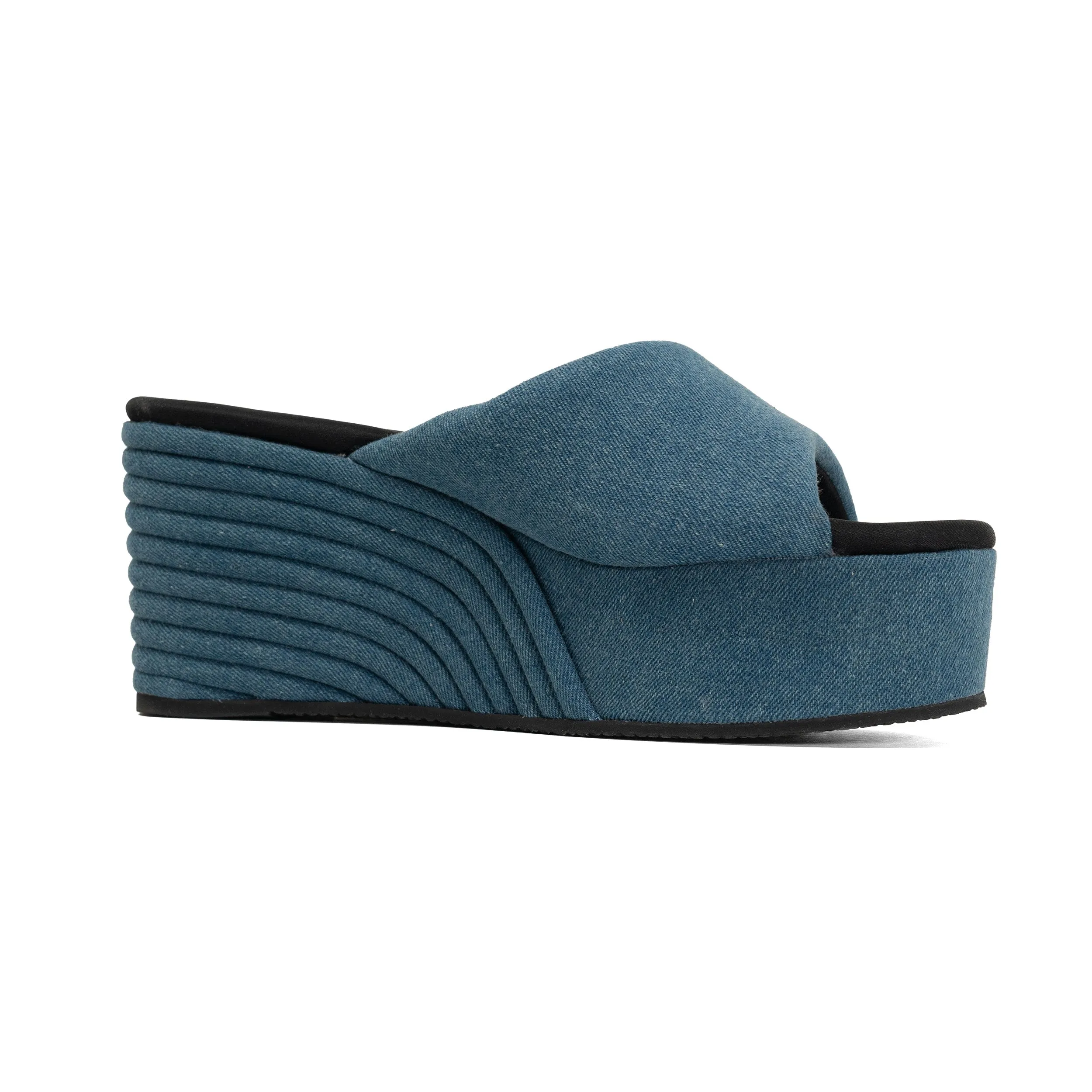 ROAM DENIM SCOOP MID STRATA PLATFORM WEDGE