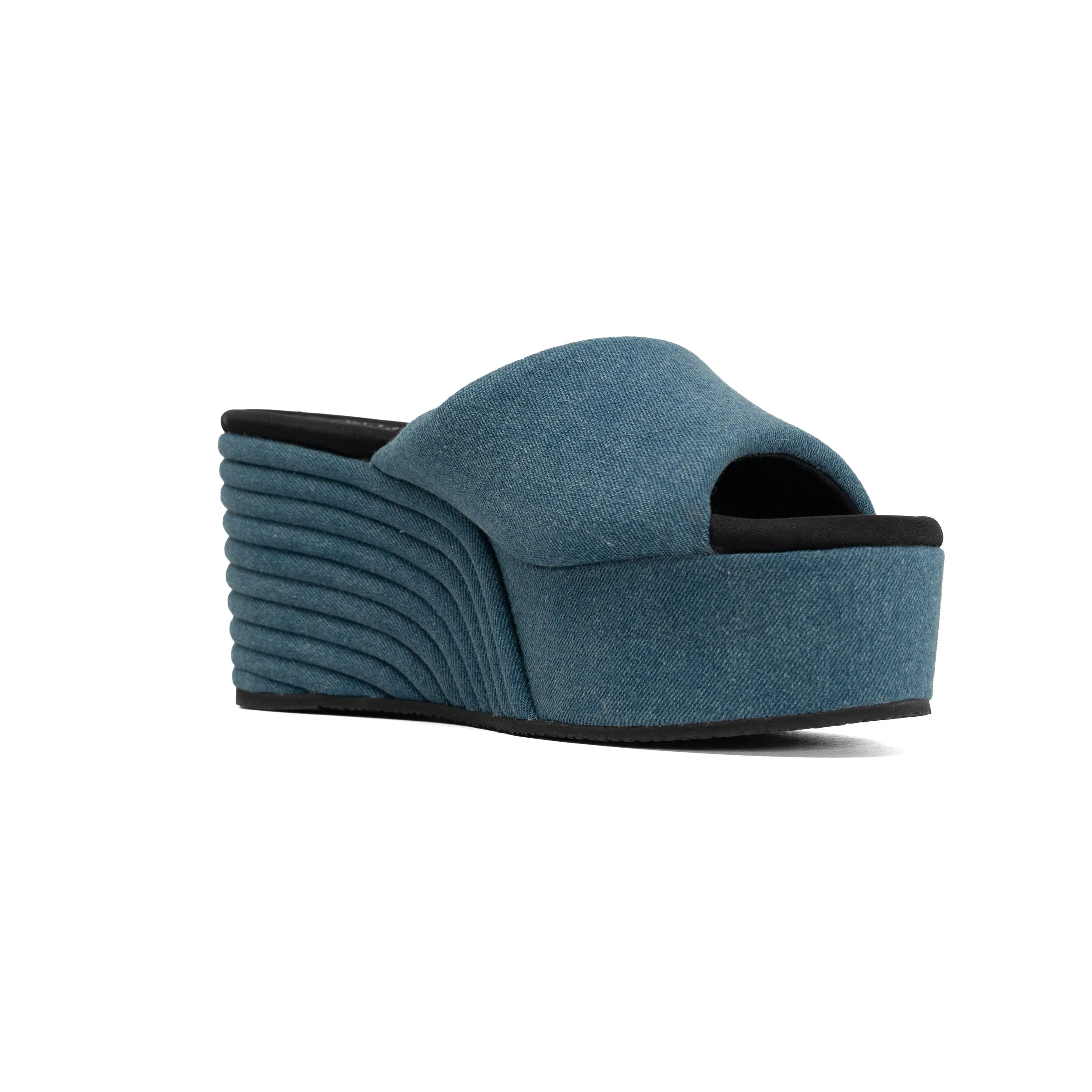 ROAM DENIM SCOOP MID STRATA PLATFORM WEDGE