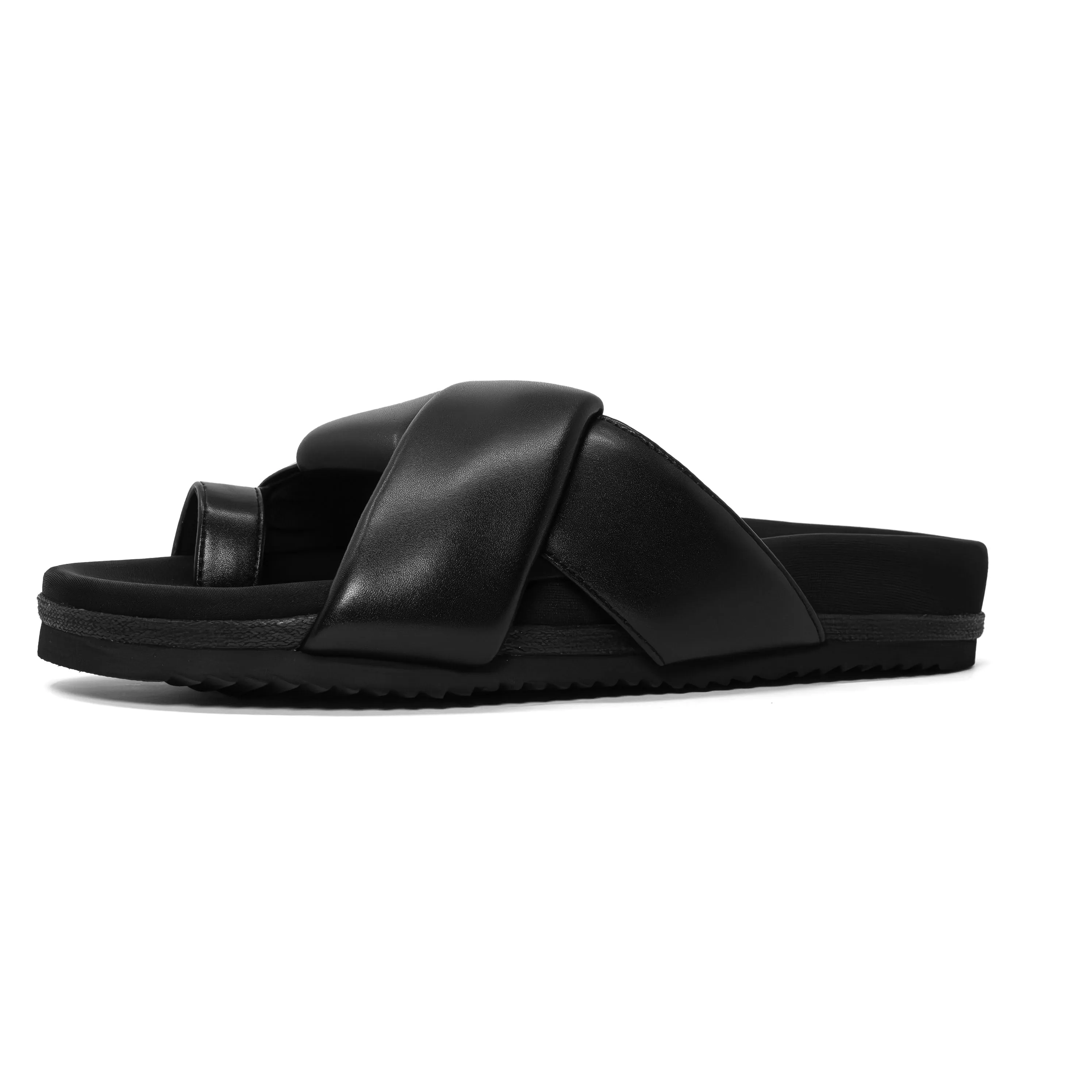ROAM FOLDY TOE BLACK VEGAN LEATHER