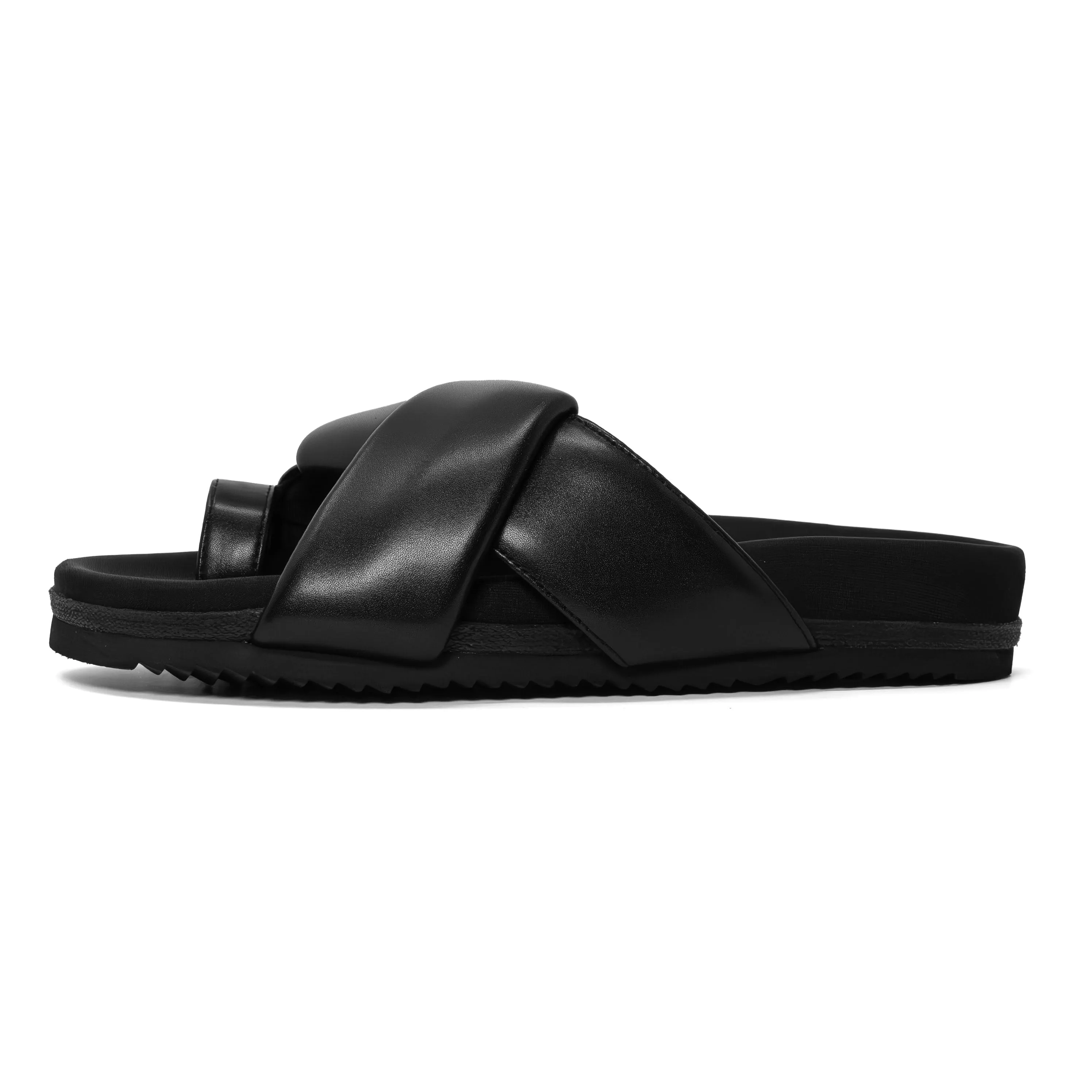 ROAM FOLDY TOE BLACK VEGAN LEATHER