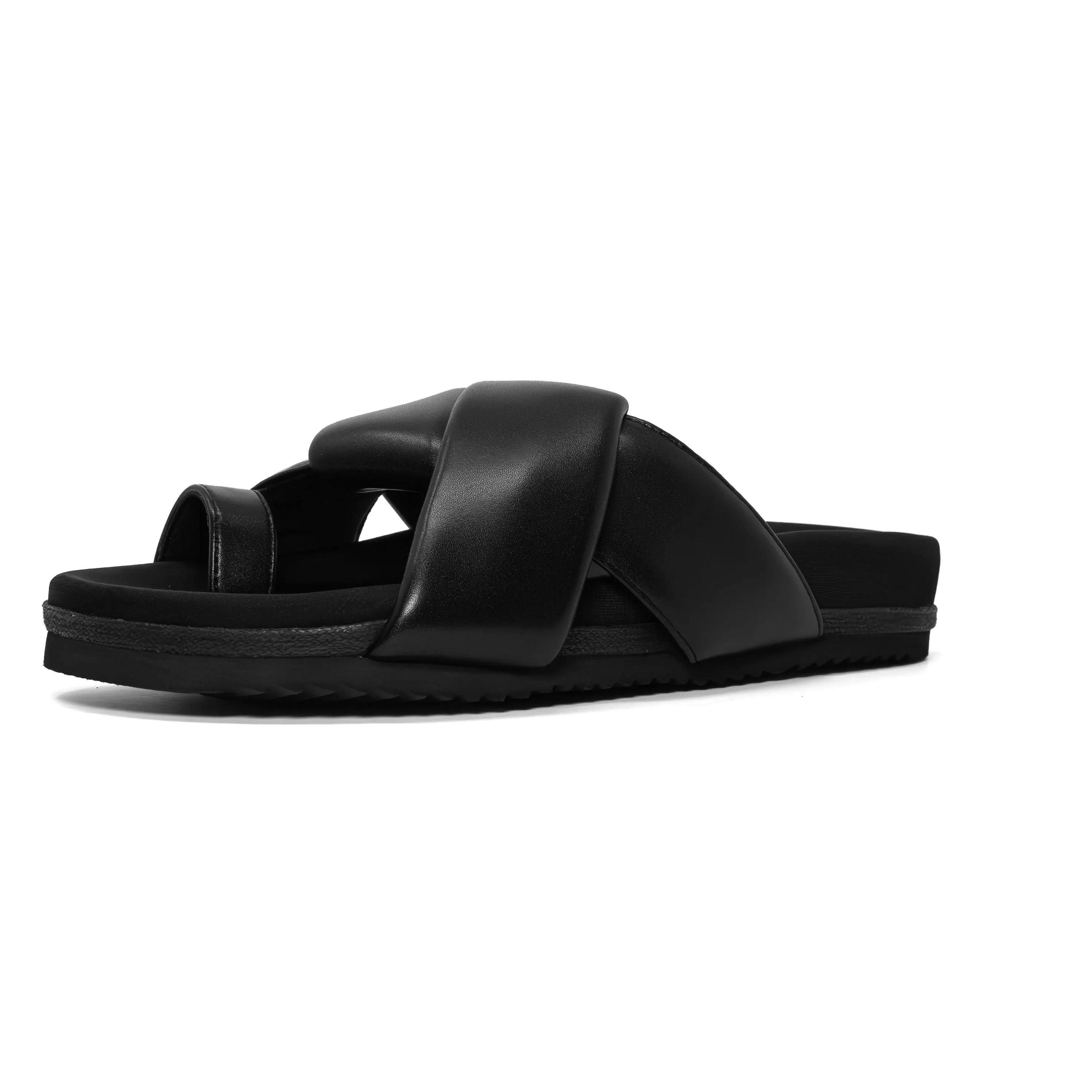 ROAM FOLDY TOE BLACK VEGAN LEATHER