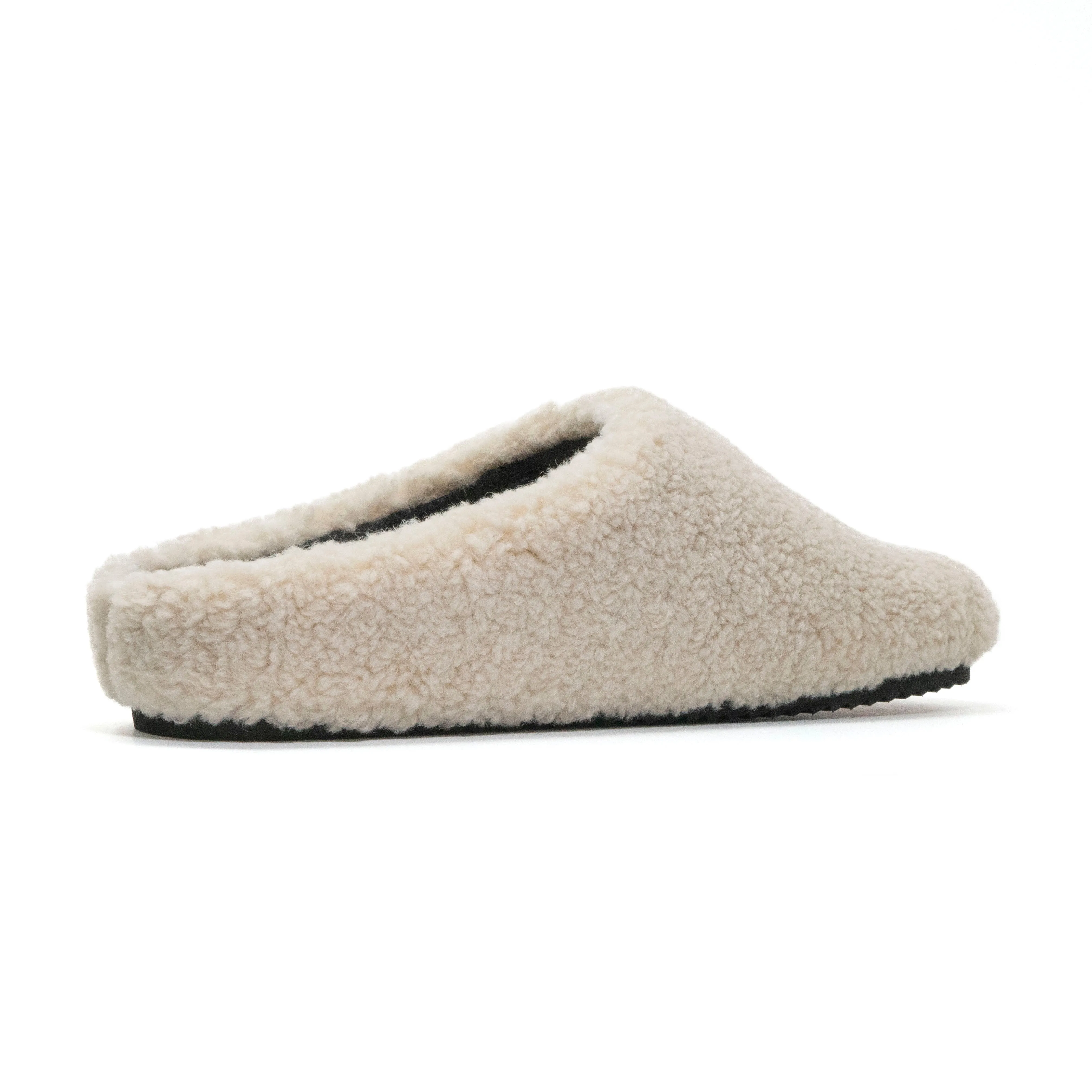 ROAM FUZZY CLOG BONE FAUX SHEARLING